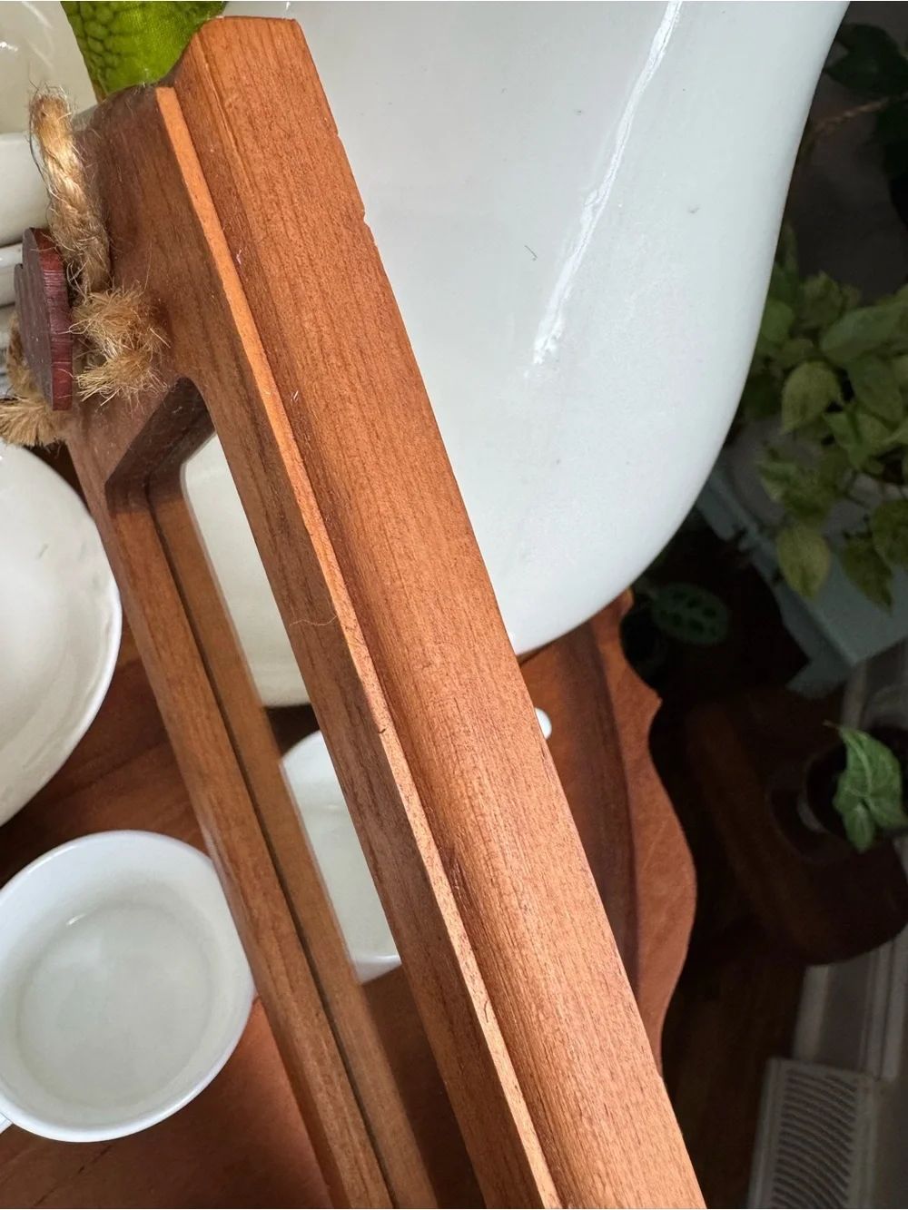 Wood-Framed Heart Accent Mirror Candle Holder